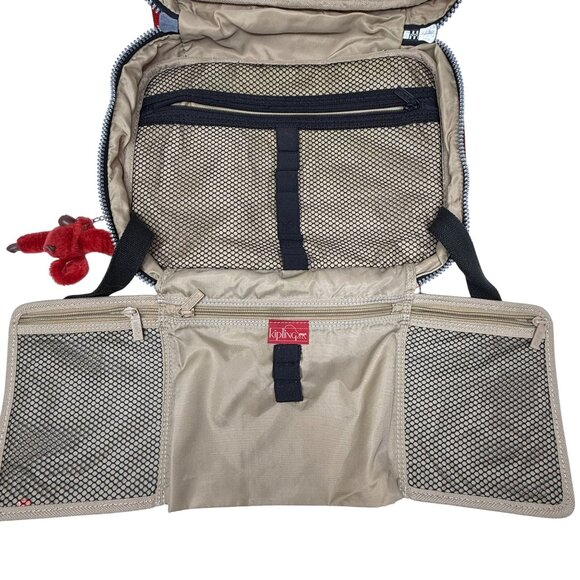 VTG Kipling Hanging Traveller Case Toiletry Bag Organizer John Monkey Keychain - Picture 5 of 11